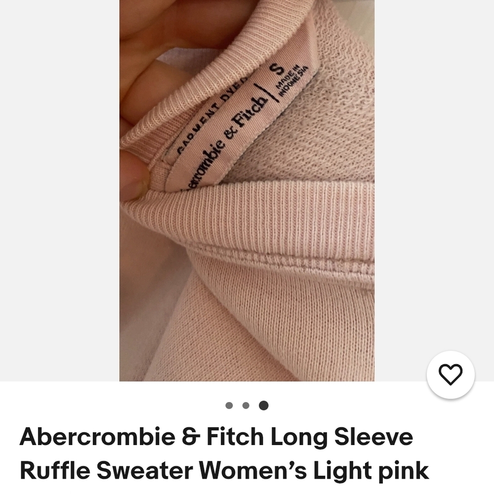 Abercrombie & Fitch Soft Pink Ruffle Knit